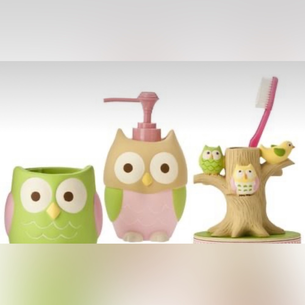 Children’s Owl Bathroom Set